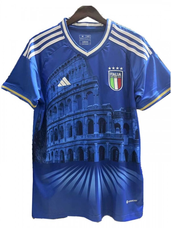 Italy special edition city jersey soccer uniform men's blue football kit tops sports shirt 2024